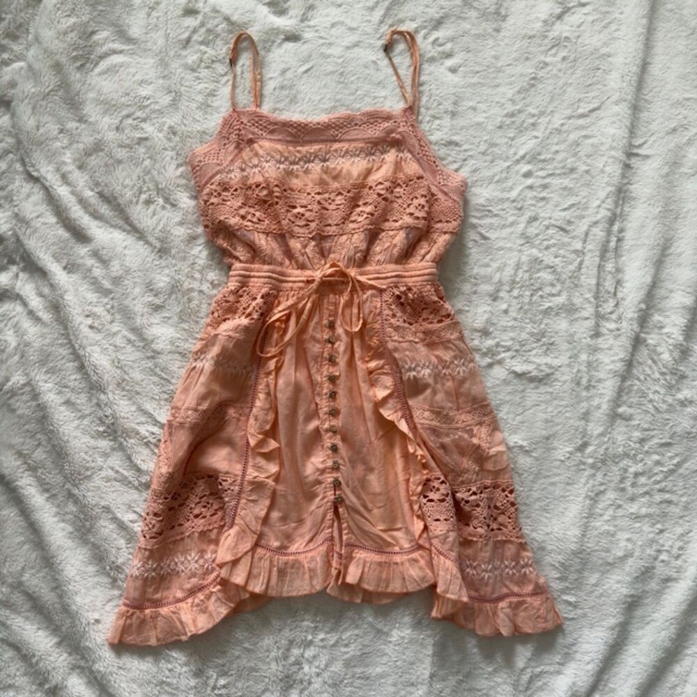 Freepeople Coral Lace trim romper